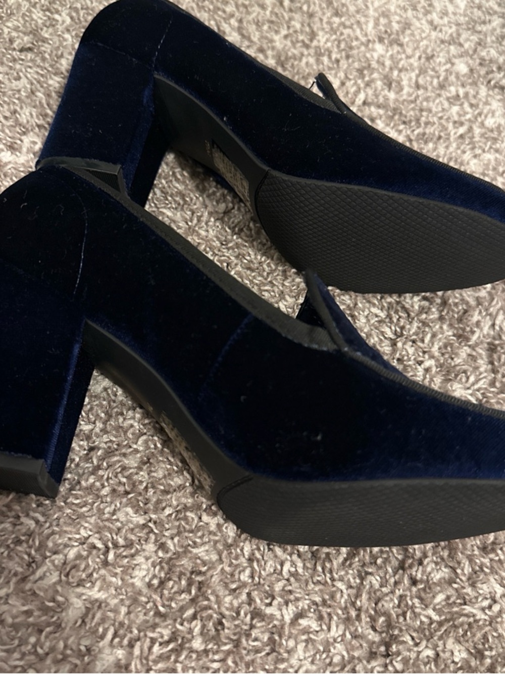 New York Transit  Navy Velvet 7.5 woman - Picture 5 of 6